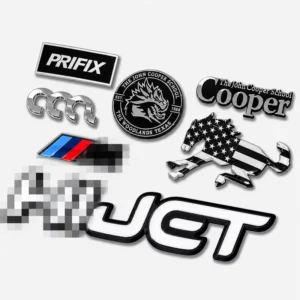 Custom ABS Chrome Car Side Fender Emblem Door Badge Decal