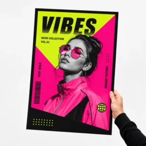 Custom ACP Panel Metal Poster Printing, Vivid Color Branding Signage, Neon/Fluorescent Window Display Board