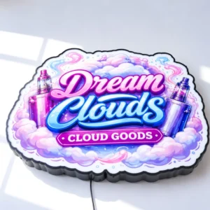 Custom Acrylic LED Light Box, Circle Illuminated Wall Sign