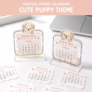 Custom Acrylic Reusable Monthly Desk Calendar Table Decor Office Stationery