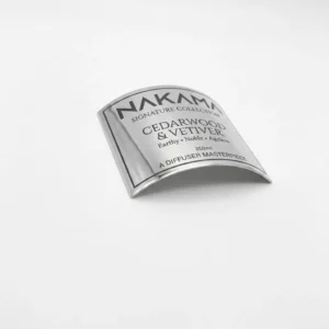 Custom Adhesive Aluminum Metal Label Logo Sticker for Candle Jar, Perfume Gift Packaging