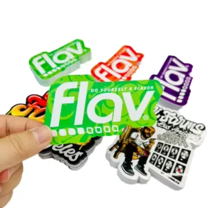 Custom Adhesive-Free Gloss Holographic PVC Die-Cut Sticker Waterproof Cosmetic Packaging Logo