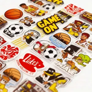 Custom Adhesive-Free Gloss Holographic PVC Die-Cut Stickers for Cosmetic Logo Packaging