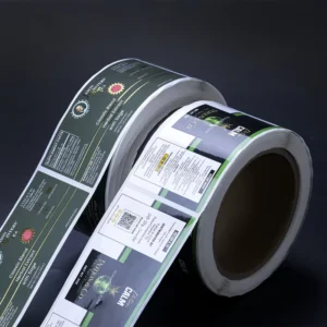 Custom Adhesive Gold Foil Vinyl Labels on Roll for Chemical Product Bottles, Waterproof
