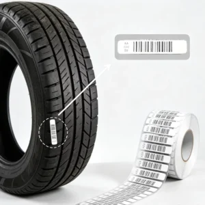 Custom Adhesive High-Temperature-Resistant Vulcanized Waterproof Thermal-Transfer Printable Barcode Label for Tires