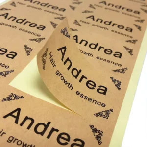 Custom Adhesive Kraft Paper Craft Stickers and Labels