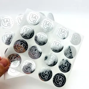 Custom Adhesive PVC Vinyl Logo Sticker Waterproof Aluminum Foil Brand Advertising Label