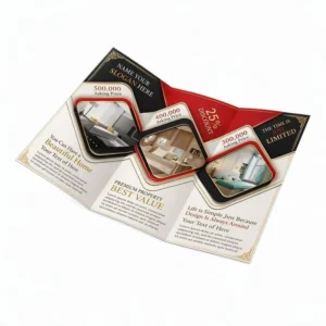 Custom Advertising Book Folded Brochure Printing Half-Fold Trifold Multifold Printed for Promotion Packaging