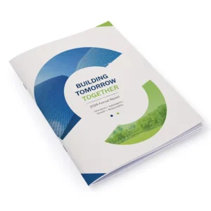 Custom Advertising Brochure Booklet Printing On Cardboard With Embossing And Film Lamination