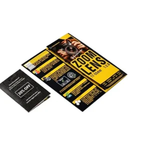 Custom Advertising Brochure Promotional Flyer Tri-Fold Offset Printed CMYK Color Copperplate Paper Embossing Custom Logo