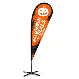 Custom Advertising Feather Flag Banner with Fiberglass Flagpole