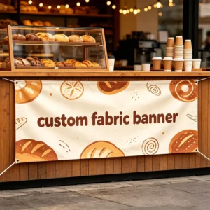 Custom Advertising Flags and Fabric Banners with Brass Grommets for Outdoor Use