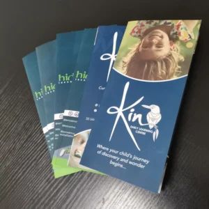 Custom Advertising Pamphlet Leaflet Diecut Brochure Flyers Printing 4c+4c CMYK Pantone Glossy Art Paper