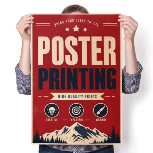 Custom Advertising Poster Printing Glossy or Matte Laminated