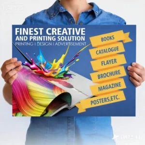 Custom Advertising Poster Spot UV Raised Gold Foil 3D Varnish Art Print Illustration Business Shop Promotional Event Posters