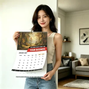 Custom Advertising Spiral Wall Calendar, Chinese Personalized Printed Promotional Gift