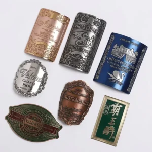 Custom Aluminum Metal Sticker Embossed Label for Perfume Bottle Glass Packaging