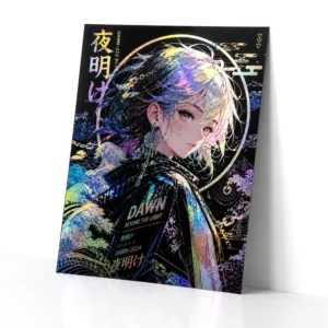 Custom Anime Holographic Foil Art Prints, 3D Varnish Raised Spot UV Poster