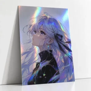 Custom Anime Holographic Foil Art Prints, Glossy Paper Cartoon Manga Poster