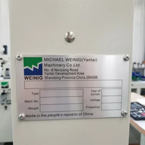 Custom Anodised Aluminum Machine Nameplate with Silk Screen Printing for Machinery