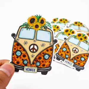 Custom Any-Shape Die-Cut Waterproof Vinyl Logo Stickers UV Printed Factory Direct