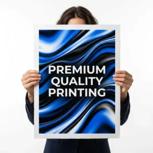 Custom Art Brochure, Full-Color CMYK Offset Printing, Custom Size, Blue Silk Design, Wall Art