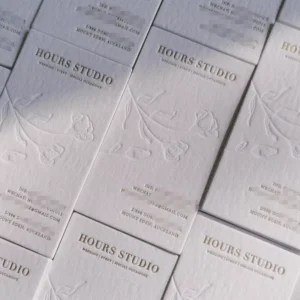 Custom Art Paper Business Cards with Intaglio Printing
