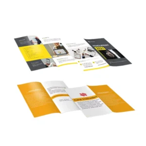 Custom Art Paper Trifold Leaflet Brochure Booklet Printing Service Offset Printing Custom Logo and Color