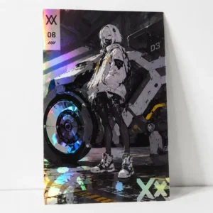 Custom Art Print Anime Manga Metallic Holographic Artwork Illustration Cyberpunk 3D Varnish Embossed Raised Digital UV Posters