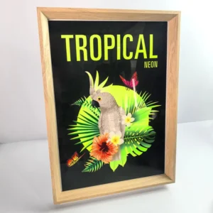Custom Art Prints Neon Ink Digital Printing Poster Fluorescence Vibrant Color Advertising Shop Mall Business Promotion Posters