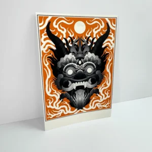 Custom Art Prints Spot UV Printing Acid free Paper Gallery Ghost Oni Design Tattoo Expo Artwork Wall Picture Decor Posters