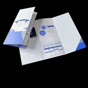 Custom Artwork Supported Matte Finish Trifold Corporate Flyer Brochure