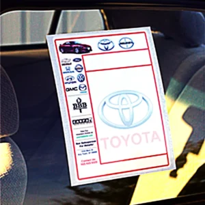 Custom Auto Dealer Blank Laser Window Stickers