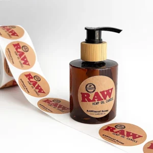 Custom BOPP Waterproof Roll Labels for Skincare and Hair Care Cosmetic Packaging