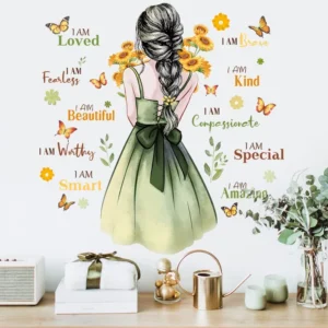 Custom Baby Girl Wall Stickers for Nursery Bedroom and Living Room Decor