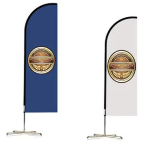 Custom Beach Feather Banner Kit with Ground Spike Teardrop Flags for Outdoor Events