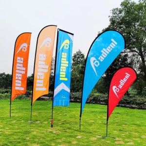 Custom Beachflag Feather Teardrop Banner with Logo Stand