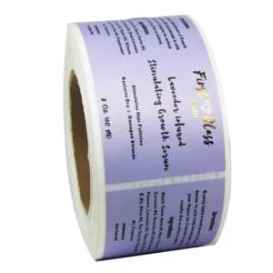 Custom Beverage and Juice Bottle UV Adhesive Vinyl Labels, Waterproof, Silver