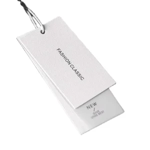 Custom Biodegradable Clothing Tag with Hang Tag String Paper PVC Hang Tag for Denim Jeans