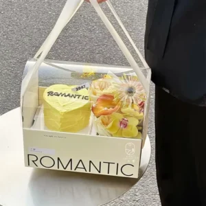 Custom Biodegradable Flower Box with Plastic Lid