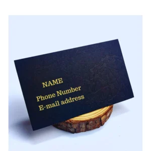 Custom Black Business Card Gold Foil Edge Embossed LOGO Hot Stamp Digital Printing Art Paper Free Design Enterprise Visiting