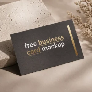 Custom Black Business Cards, Gold Foil Logo, White Ink Printing on Textured Cardstock