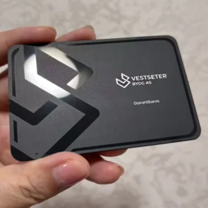 Custom Black Matte PVC Cards with Local UV Logo Waterproof Luxury Business VIP Cards