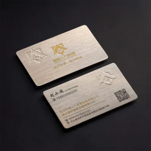 Custom Blue Design Business Card Letterpress Printing Art Paper Custom Logo Hot Stamping Finish
