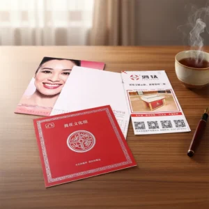 Custom Booklet Folded Brochure Leaflet Offset Printing China Factory With Logo