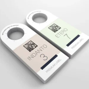 Custom Bottle Neck Hang Tags Paper Swing Tags for Wine Spirit Beverage Glass Bottle Packaging Labels