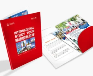 Custom Brochure Presentation Folder Art and Coated Paper for Leaflets and Flyers