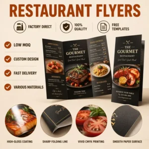 Custom Brochure Printing Flyer Pamphlet Business Leaflet Service A5 Courier Pamphlets Digital Hang Tags Leaflets Printer Flyers