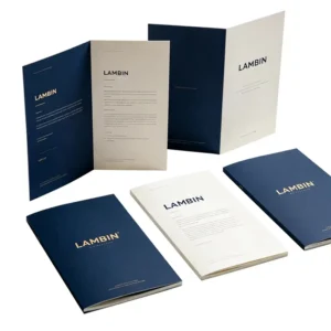 Custom Brochure Product Catalog Promotion Manual Hardcover Gold Foil Cover Business Printing