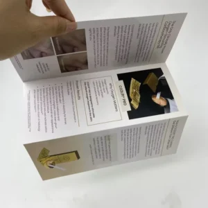 Custom Brochures Double Sides Full Color Printing Design Paper Brochure Booklet Folding Flyer Printing Pamphlet